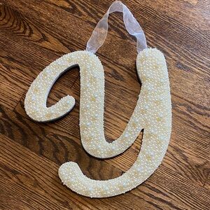 Pearl Beaded Letter Wall Decor